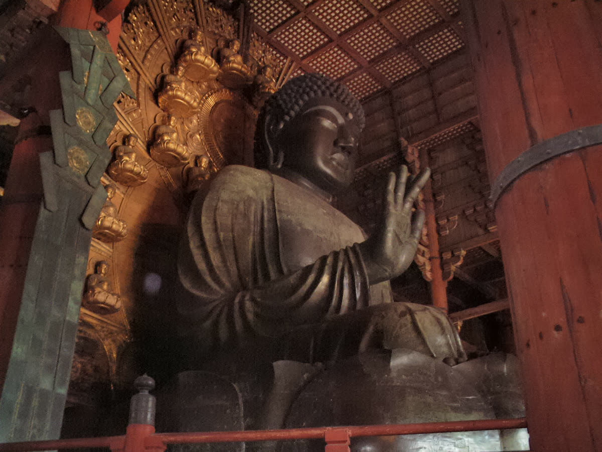 The Great Buddha inside Todai-ji